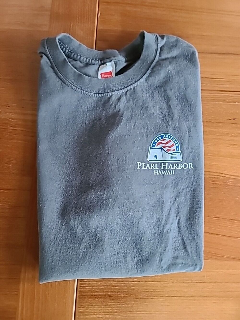 USS Arizona Pearl Harbor Hawaii Souvenir T-shirt HANES